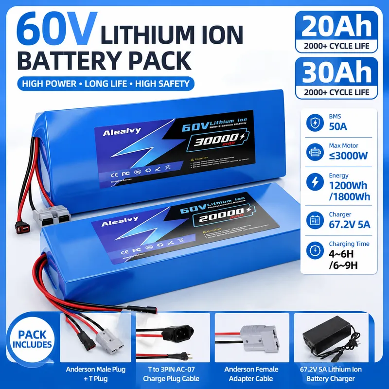 60V 30Ah Electric Scooter Battery - 전기 오토바이, 스쿠터, 자전거용 60V 20AH