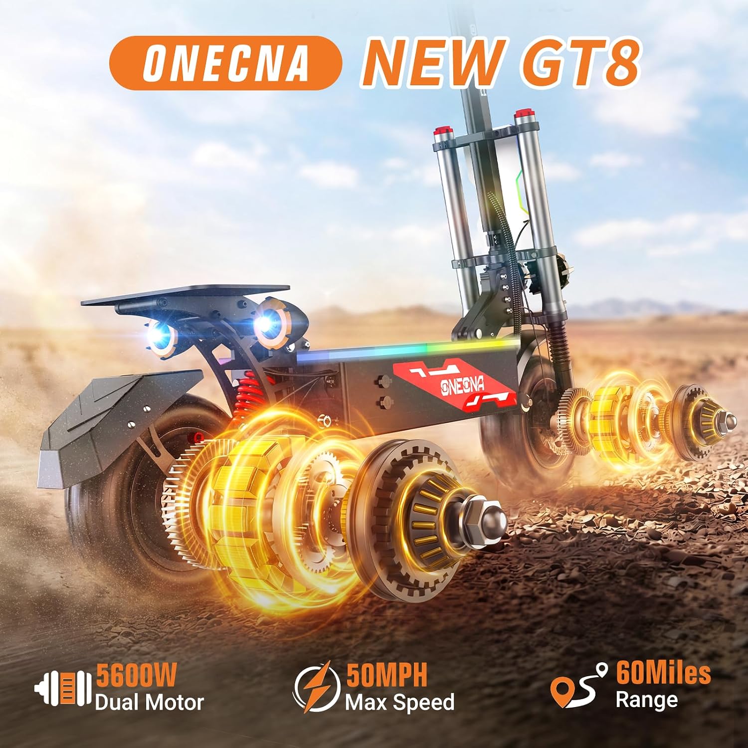 ONECNA GT8PRO 성인용 전기 스쿠터, 5600 - 60V 5600W Dual Motor Electric Scooter 리뷰 및 가격