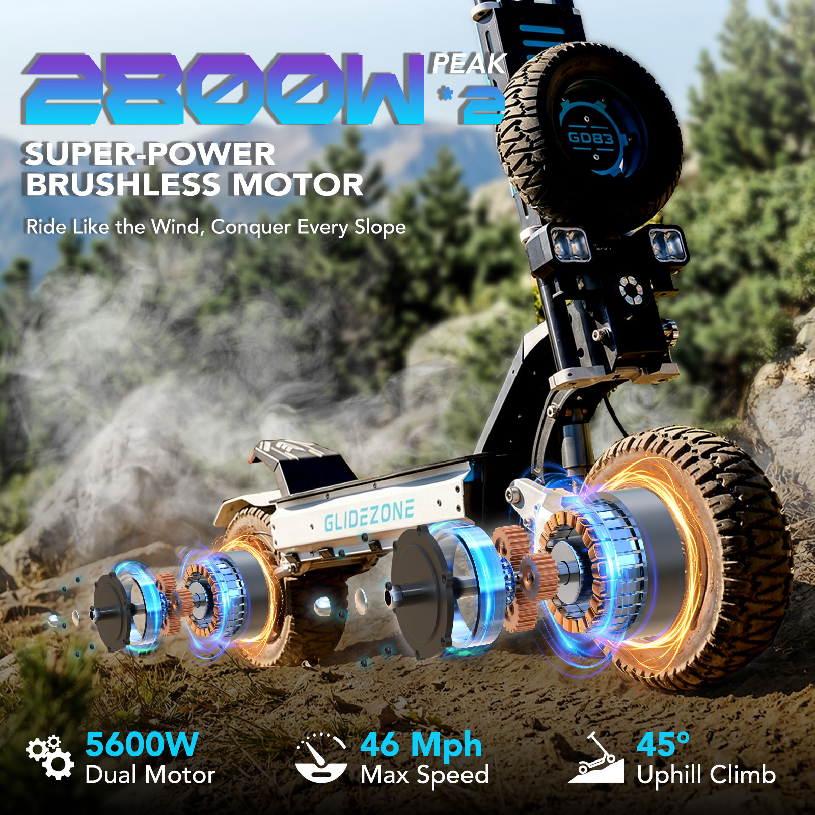 OBARTER GD83 오프로드 전기 스쿠터, 5600 - 60V 5600W Dual Motor Electric Scooter 리뷰 및 가격
